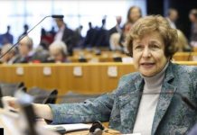 ТАТЬЯНА ЖДАНОК, выступает в Европарламенте в дебатах, посвящённых правам национальных меньшинств