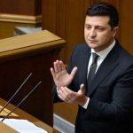 Президент Украины Владимир Зеленский выступает в Верховной Раде