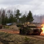 Танки M1 Abrams на международных военных учениях Summer Shield XIV в Латвии