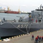 Флагманский турецкий учебный корабль A577 TCG Sokullu Mehmet Pasa в порту Одессы