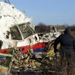 Фрагмент сбитого борта MH17