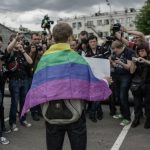 Акция гей-активистов Радужный митинг в гайд-парке ЦПКиО им. Горького