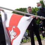 Замена официального белорусского флага в Риге