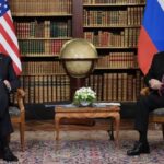 Байден и Путин на переговорах в Женеве