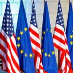 Флаги США и ЕС
