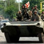Грузинская военная техника подходит к Цхинвалу