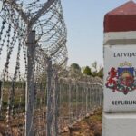 Забор на границе Латвии