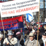 Акция протеста в Латвии