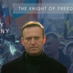 Алексей Навальный на плакате в Варшаве