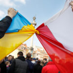 Флаги Польши и Украины
