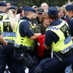 Right-wing party Alternative for Sweden stage a protest in Stockholm