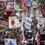Антиковидный протест в Цюрихе