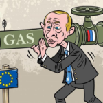 Путин и газ в Европу Карикатура