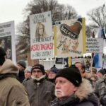 Протесты против повышения цен на электроносители в Эстонии