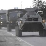 Колонна военной техники ВС РФ