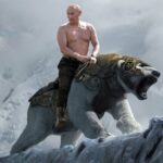 Путин на белом медведе